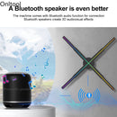 3D ventilador holograma projetor, display wi-fi, publicidade logotipo luz, LED sinal lâmpada holográfica, projetores tridimensionais, 42-100cm