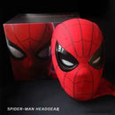 Homem Aranha Máscara Cosplay com Olhos Moventes, Mascara Homem-Aranha, Máscara Eletrônica, Brinquedos Elásticos, Controle Remoto, Adultos, Presente Kids, 1:1