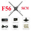 3D ventilador holograma projetor, display wi-fi, publicidade logotipo luz, LED sinal lâmpada holográfica, projetores tridimensionais, 42-100cm