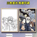 Anime Jujutsu Kaisen LED , Pintura Decoração, Satoru Gojo Figura, Abajur, Quadro Decoração de Casa