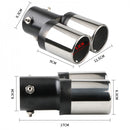 Escape duplo Aço inoxidável Auto silencioso Tip, Dual Pipe Trim, Modificado cauda traseira do carro, forro da garganta p