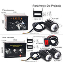 Motocicleta LED Farol, 24 V, 12V, para Caminhão, Moto, Reboque, ATV, Scooter, Luz de Nevoeiro, Universal