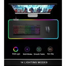 Mouse Pad Gamer Iluminado Rgb Led 80x30cm Preto 10 Cores