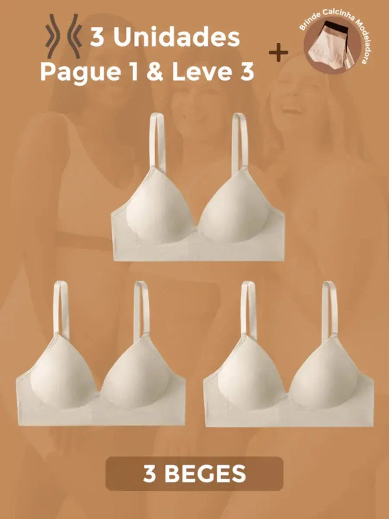 Sutiã Modelador Libelle (Compre 1 & Leve 3) + Brinde Calcinha Modeladora!